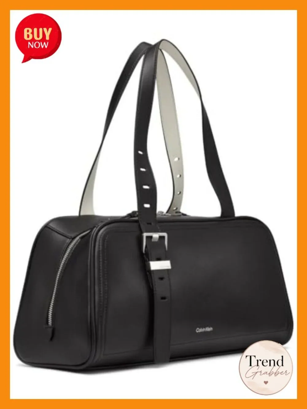 Vegan Leather Satchel with Top Handle and Zip Closure